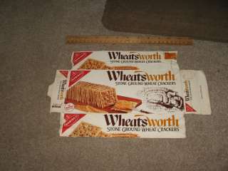 vintage cracker WHEATSWORTH Nabisco 1970s snack food box  