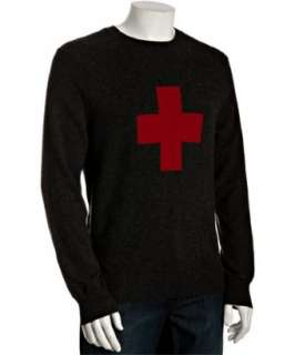 Harrison carbon cashmere swiss cross crewneck sweater   up to 