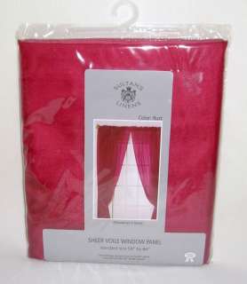 SHEER VOILE WINDOW PANEL CURTAIN CHOOSE SOLID COLORS  