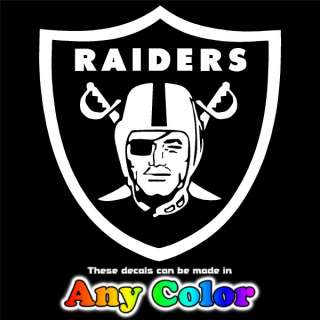 Oakland Raiders 11 Black Chrome Window Sticker Decal  