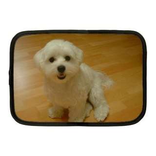 Maltese Puppy Dog 10 Netbook Sleeve Laptop Bag Case  