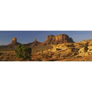  Rock Formations on a Landscape, Monument Valley, Arizona 