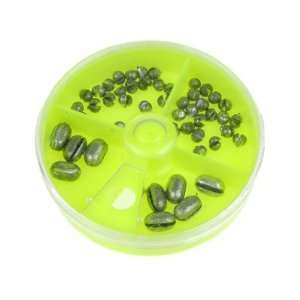  Fishing Lead Weight Split Shot Round and Oval Sinkers 