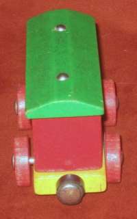 Heros Magnetic Wood Train Toy Red West Germany Vintage  