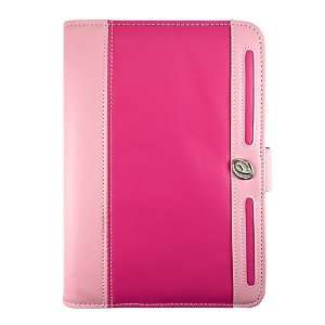  Magenta and Pink Executive Leather Book Style Portfolio 