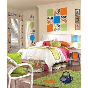 Tropical Flower Square   Peel   Stick   5 Wall Stickers  