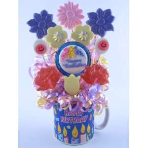 Birthday Wishes Lollipop Candy Bouquet  Grocery & Gourmet 