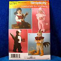 Simplicity 2791 Toddler 4 Costume Pattern Pirate 1/2 4  