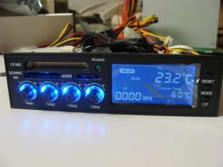 SATA LCD Panel Speed Controller f CPU Sys Temp PC Fan  