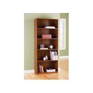  5 Shelf Bookcase Alder Wood Finish