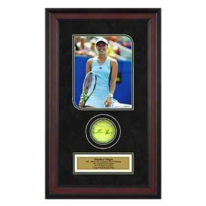  Martina Hingis Match Framed Autographed Tennis Ball with 