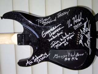 Jackson CUSTOM 4 Killers Guitar Pencil Sketch SIGNED Jason Leatherface 
