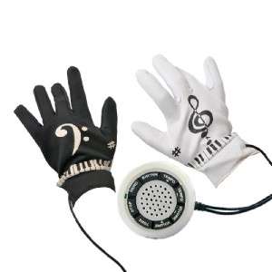 Electronic Piano Gloves with Musical Fingertips   Plays tones of 8 