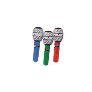  10 Blow Up Inflatable Microphones in Neon Colors Health 
