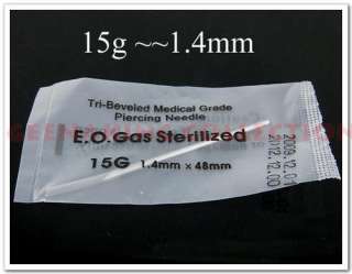 15 G Sterilized Body Piercing Hollow Needles WholeSaLe  