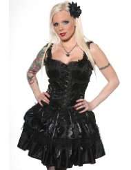 Living Dead Souls Womens/Juniors LACE SWEETHEART DRESS WITH RIBBONS