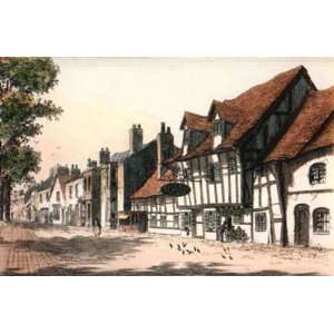 Chester, The Millwright Arms Etching , Topographical Engraving 