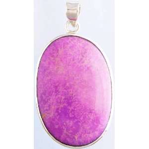  Mohave Pink Turquoise Pendant   Sterling Silver 