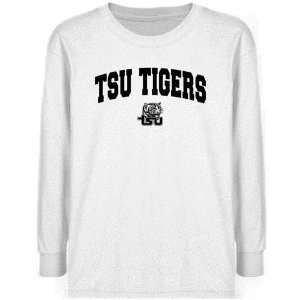   State Tigers Youth White Logo Arch T shirt