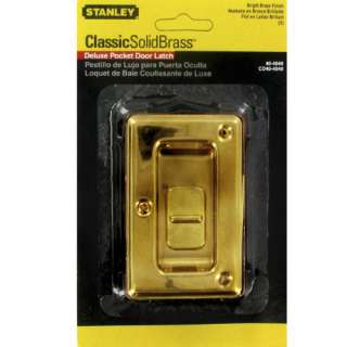 Stanley Bright Brass Deluxe Pocket Door Privacy Latch 033923138468 