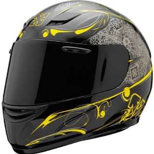  SparX Crank S 07 Street Motorcycle Helmet   Yellow / Large 