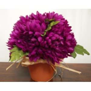  Large Purple Mum Flower Pot