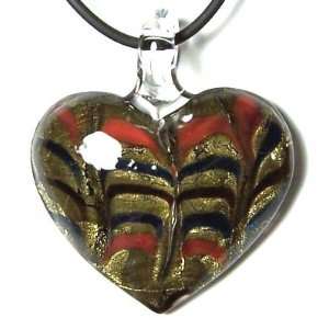  Murano art glass Pendant Lampwork necklace heart Y10 