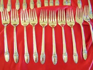 FIRST LOVE 1847 Rogers Bros Silverplate Flatware Set 181 Antique 