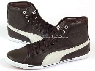 Puma Benecio Mid Leather Chocolate Brown/Silver Birch 2011 Casual 