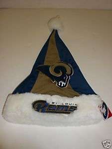 ST. LOUIS RAMS 18 CHRISTMAS SANTA HAT  