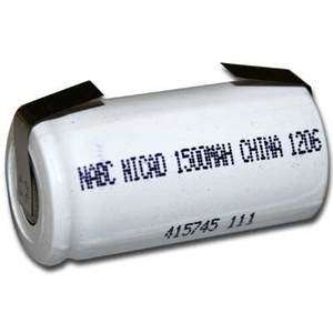 SubC Size Rechargeable Battery NiCd 1.2V Flat Top wTab  