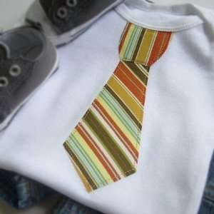  Olive Striped Tie Onesie (6 12 months) Baby