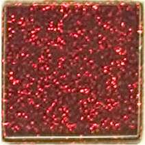 50   3/8 inch Ruby Red Glitter Glass Mosaic Tiles  