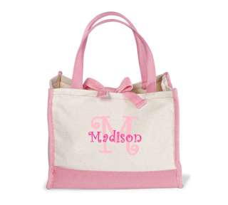 Personalized tote bag handbag purse girls pink monogram  