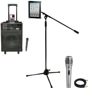  Stand Package   PWMA940BTI 600 Watts VHF Wireless Portable PA System 