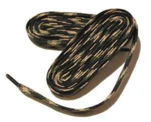 Hockey Skate Laces, 108, Camouflage, Waxed, Distressed  
