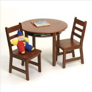    04 Kids Round Table and Chair Set Finish Espresso