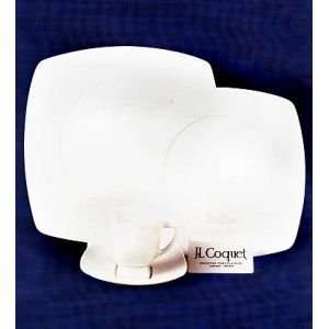   Coquet Prelude White Deep Round Platter Serving Pieces
