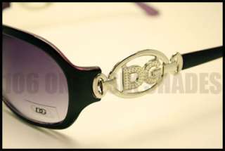 DG Fashion Sunglasses Womens Oversized Round Retro Shades 2 Tone BLACK 