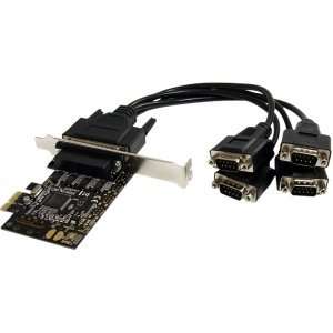   CARD SERCRD. PCI Express x1   4 x DB 9 Male RS 232 Serial Via Cable