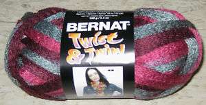 BERNAT TWIST & TWIRL RUFFLE YARN   33 YARDS   ONE BALL  ONE SCARF 