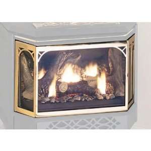   Fireplaces GS328 1G Pellet Stove Door   Gold Plated