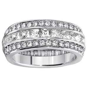   Eternity Band in Platinum Channel & Pave Setting   Size 9.5 Jewelry