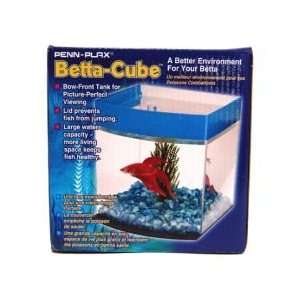  Aqua Tank Betta   Penn plax beta bow front cubed tank Pet 