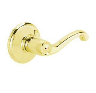 Schlage F40FLA605 Polished Brass Flair Privacy Door Lever Set  