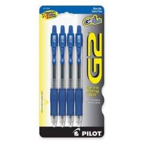  Gel Pen,Retractable/Refillable,Extra Fine Point,4/PK,Blue 