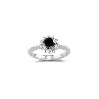   38 Cts Black & White Diamond Cluster Ring in Platinum 6.0 Jewelry