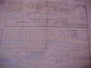 Aeronca 85 Full Size Wood Plans 50 Inch Wing Span  