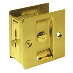   SDL25 US3 Polished Brass Privacy Pocket Door Lock