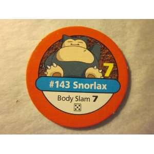 Pokemon Master Trainer 1999 Pokemon Chip Red #143 Snorlax 7 Body Slam 